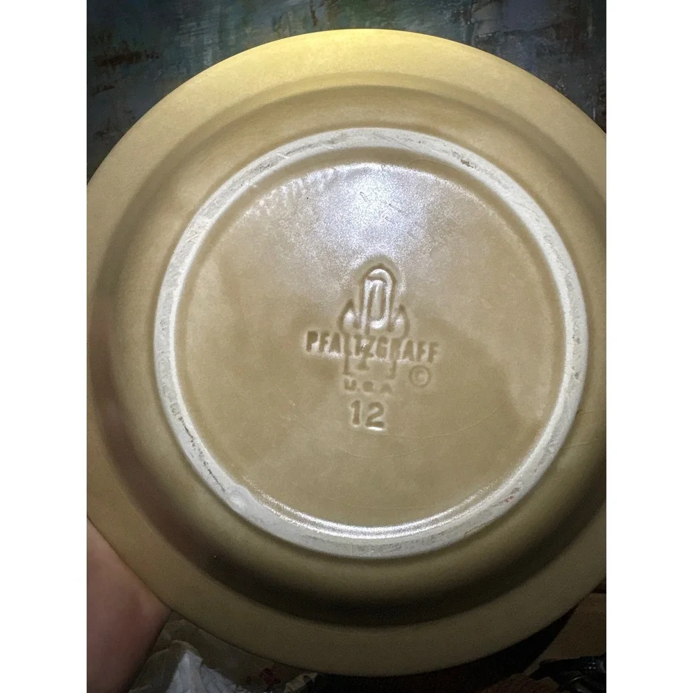 Pfaltzgraff FolkArt Stoneware‎ Soup Cereal Bowls Set of 2 Blue Floral Tan USA